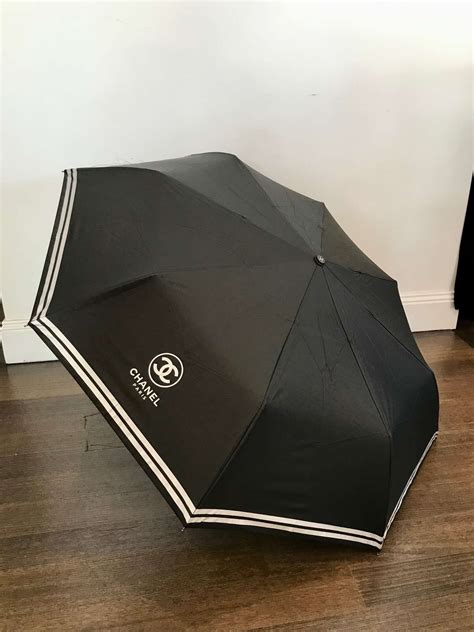 chanel umbrella black|authentic chanel umbrella.